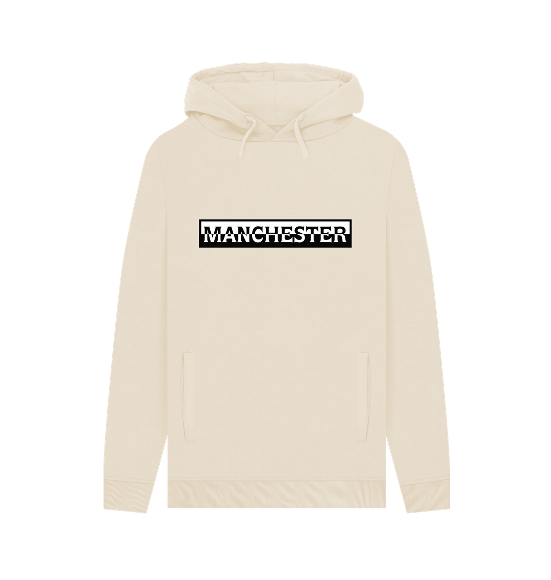 Oat Mens Monochrome Manchester Logo Pullover Hoodie