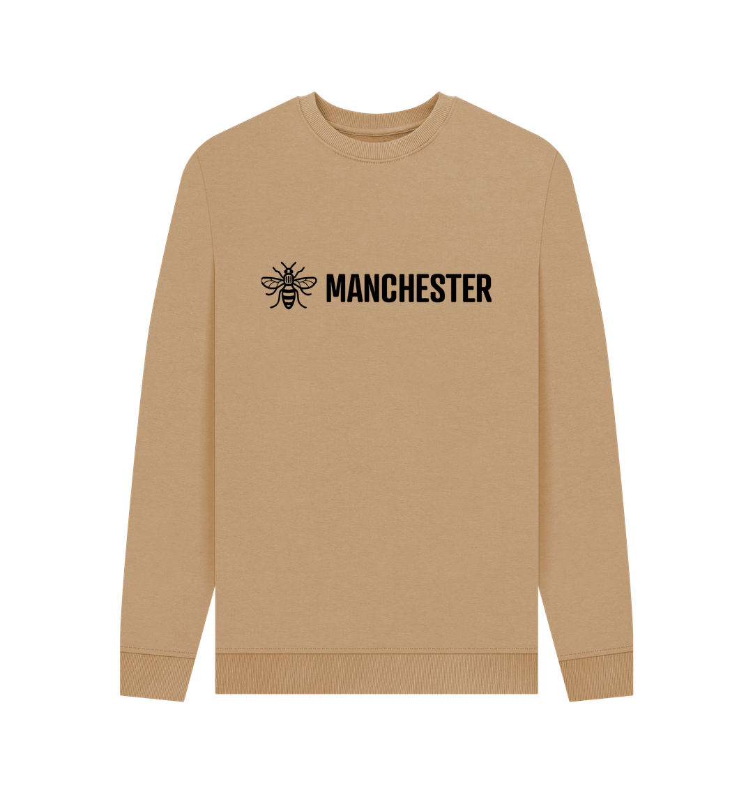 Sand Mens Small Front Logo - Rear Bee Sweat Shirt