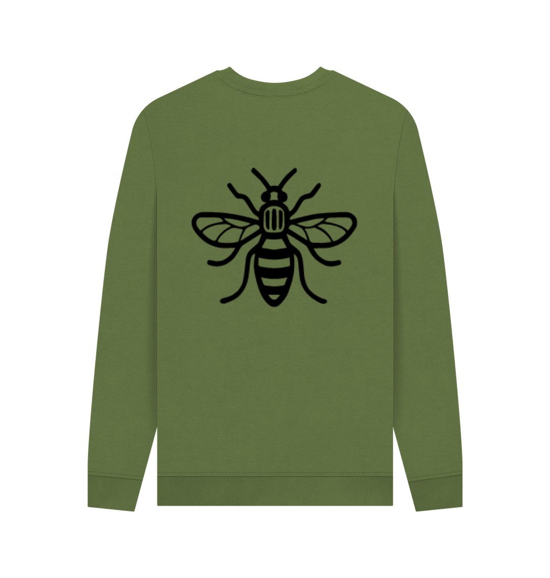 Mens Small Front Logo - Rear Bee Sweat Shirt