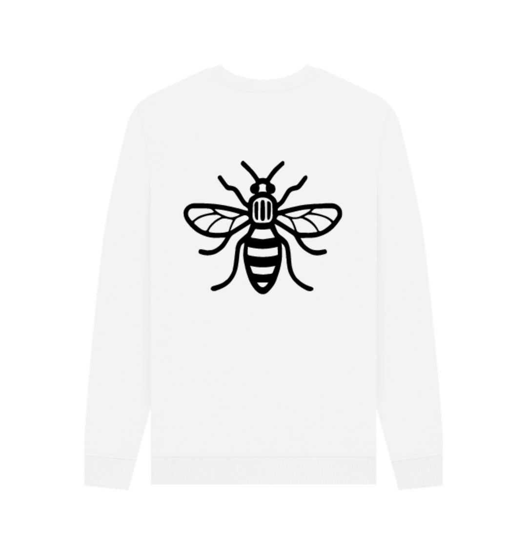Mens Small Front Logo - Rear Bee Sweat Shirt