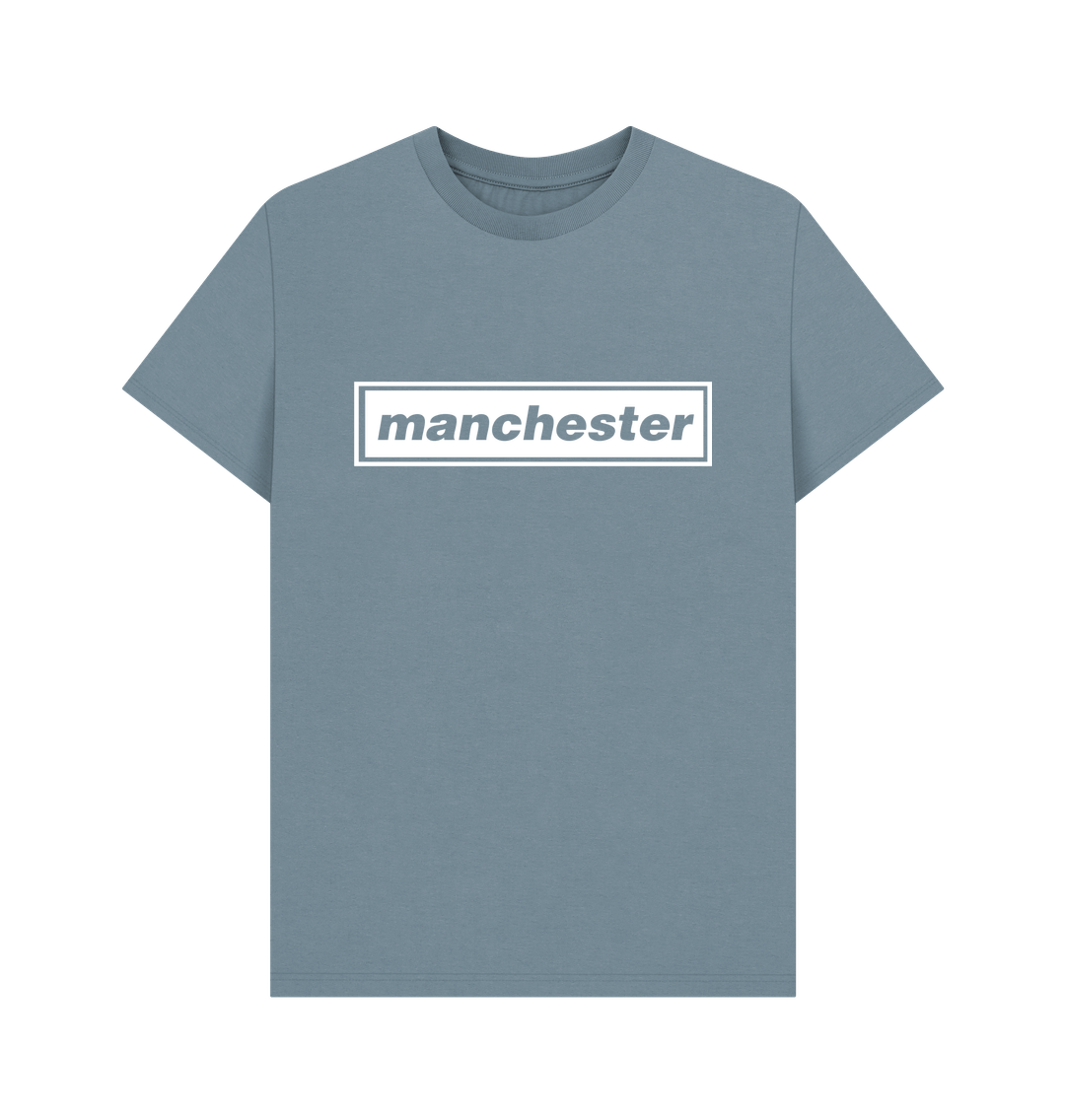Stone Blue Oasis Inspired Manchester Logo