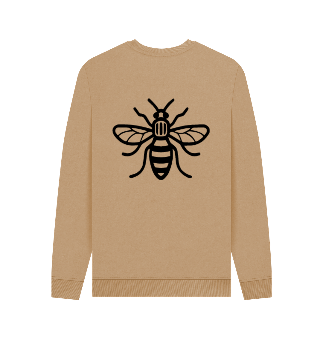 Mens Small Front Logo - Rear Bee Sweat Shirt
