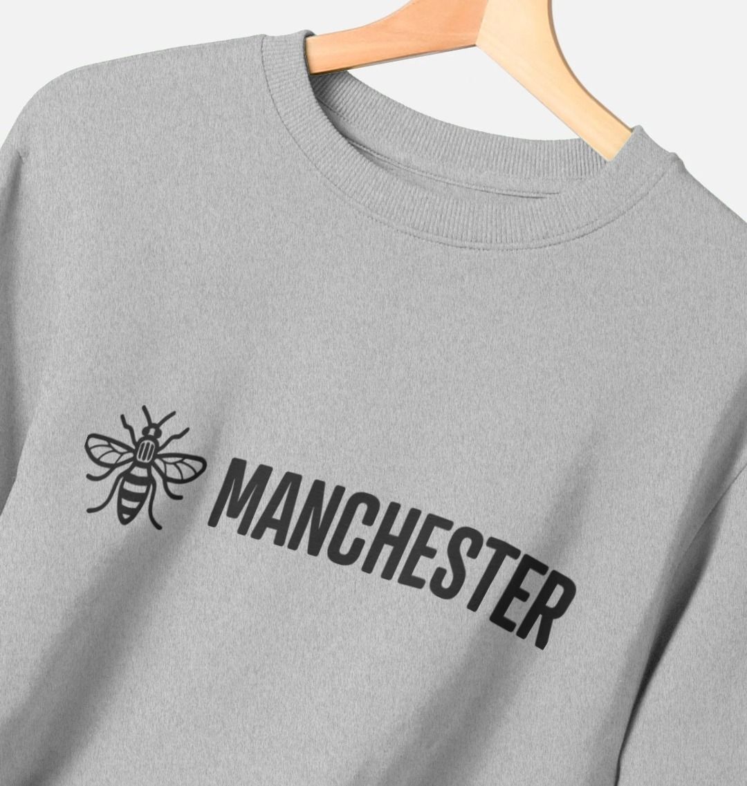 Mens Small Front Logo - Rear Bee Sweat Shirt