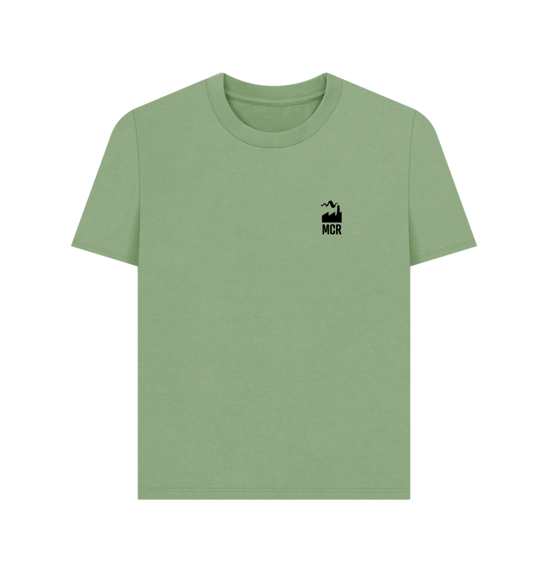 Sage Ladies Manchester Mill T-Shirt Small Front Logo