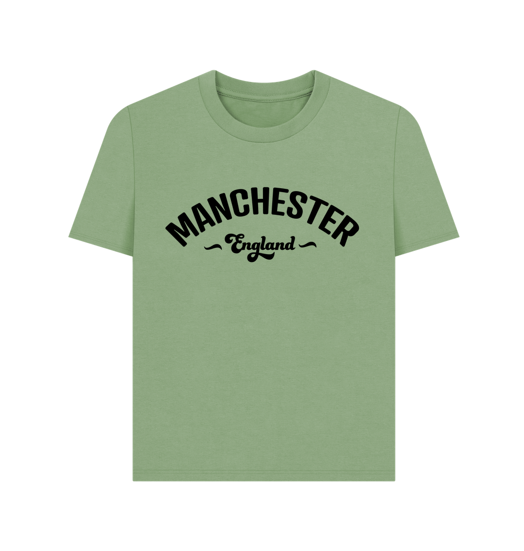 Sage Ladies Manchester England Mono Logo T-Shirt