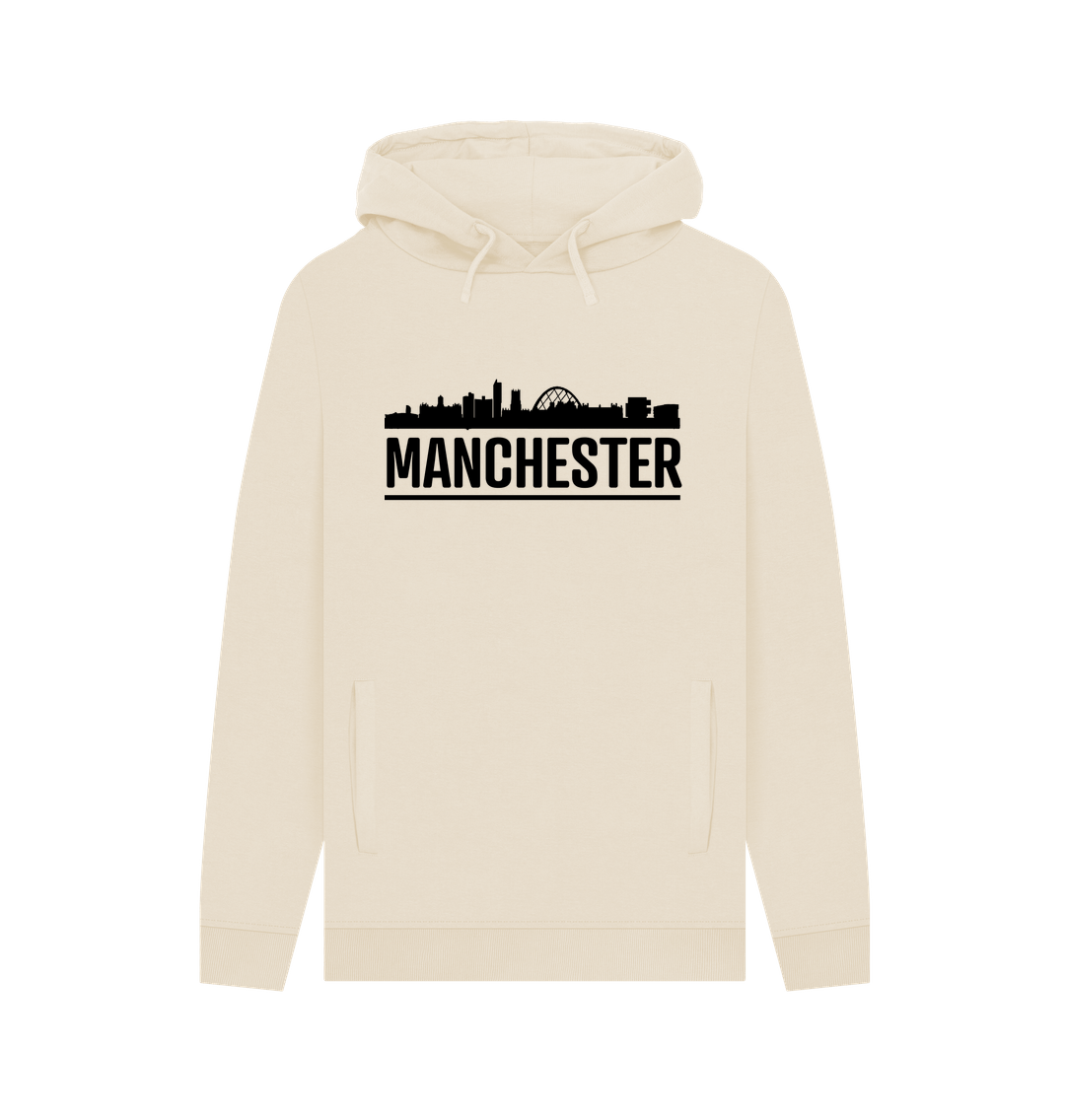 Oat Manchester Skyline Logo Monochrome Print Hoodie