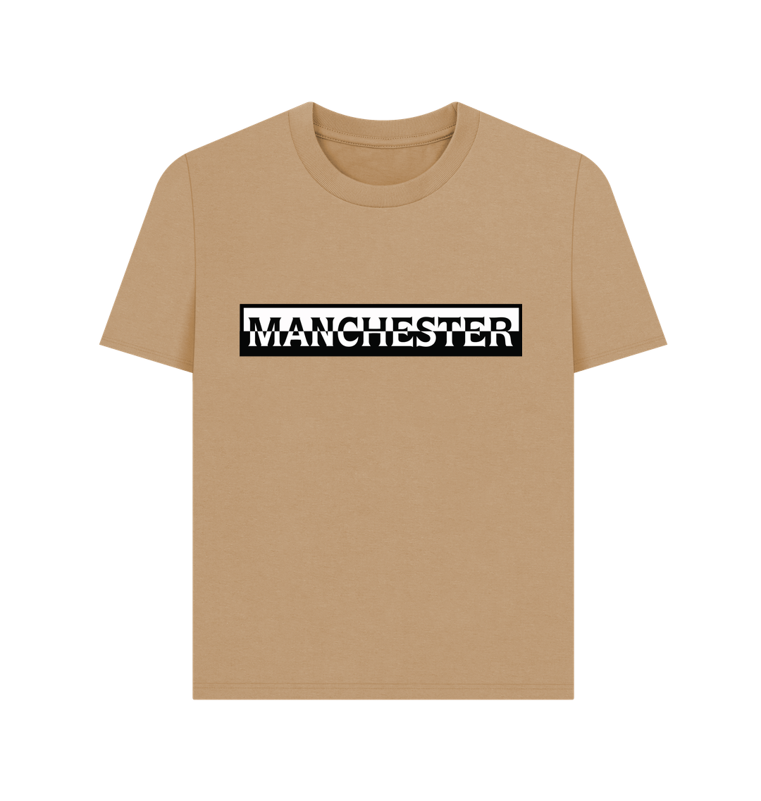 Sand Ladies Monochrome Manchester Logo T-Shirt