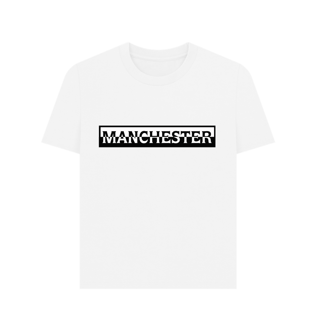 White Ladies Monochrome Manchester Logo T-Shirt