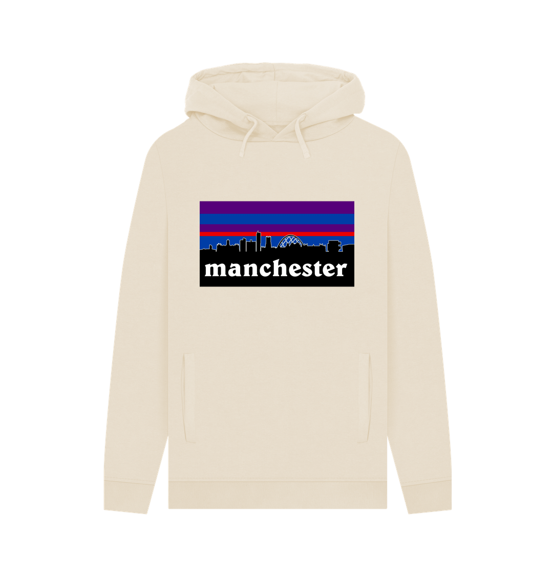 Oat Manchester Skyline Striped Colour Print Mens Hoodie