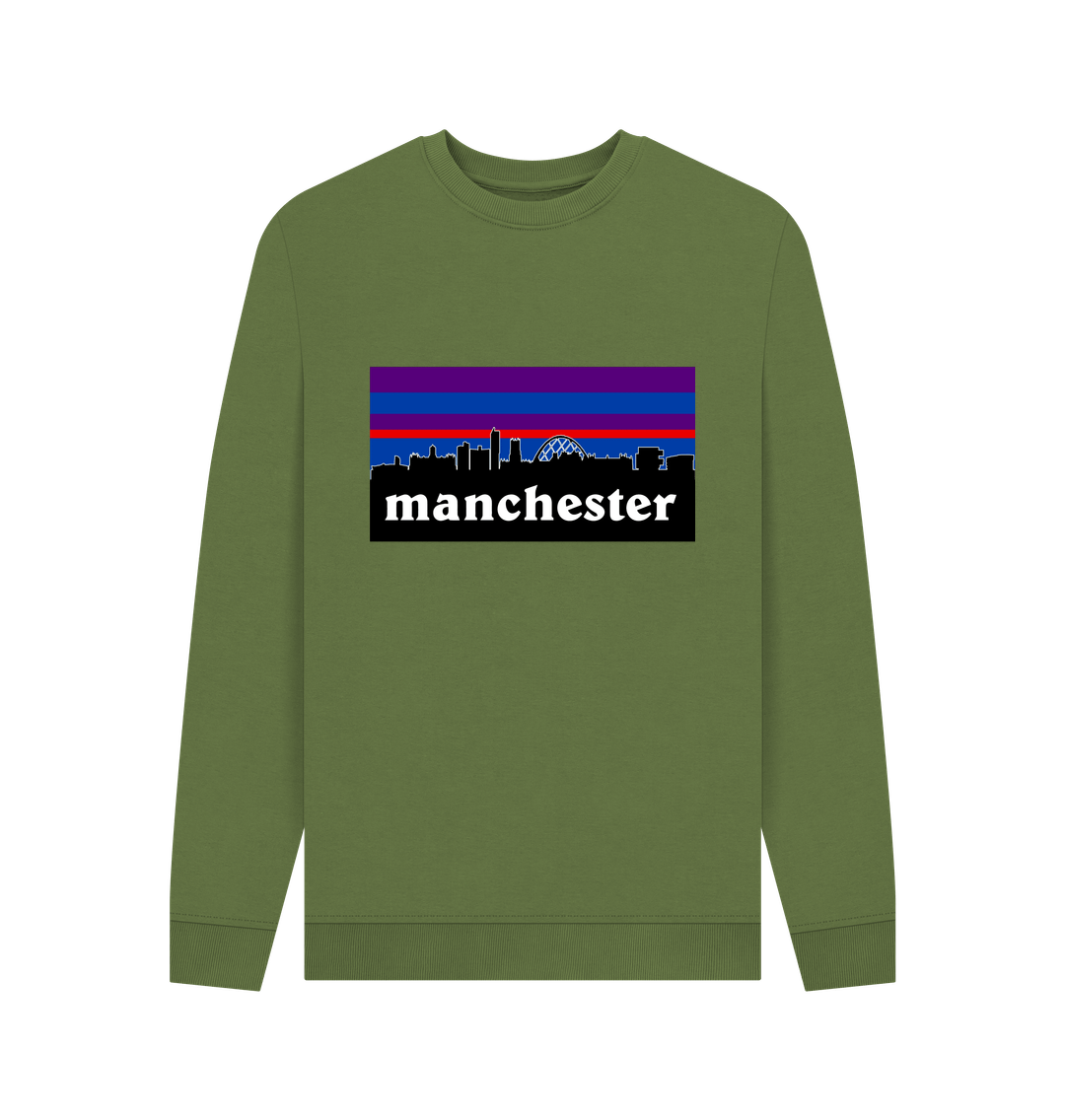 Khaki Manchester Logo with Iconic Skyline