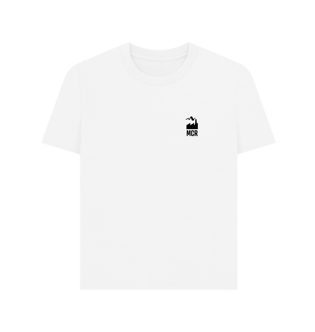 White Ladies Manchester Mill T-Shirt Small Front Logo