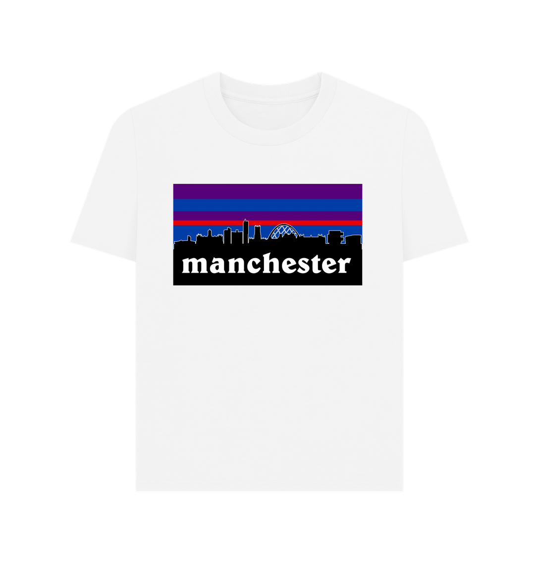 White Ladies Manchester Logo and Skyline T-Shirt