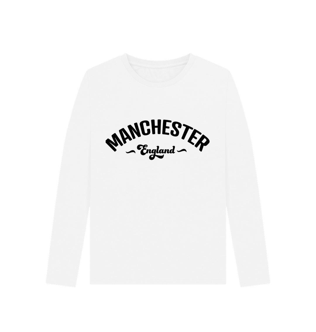 White Ladies Manchester England Mono Logo Long Sleeve T-Shirt