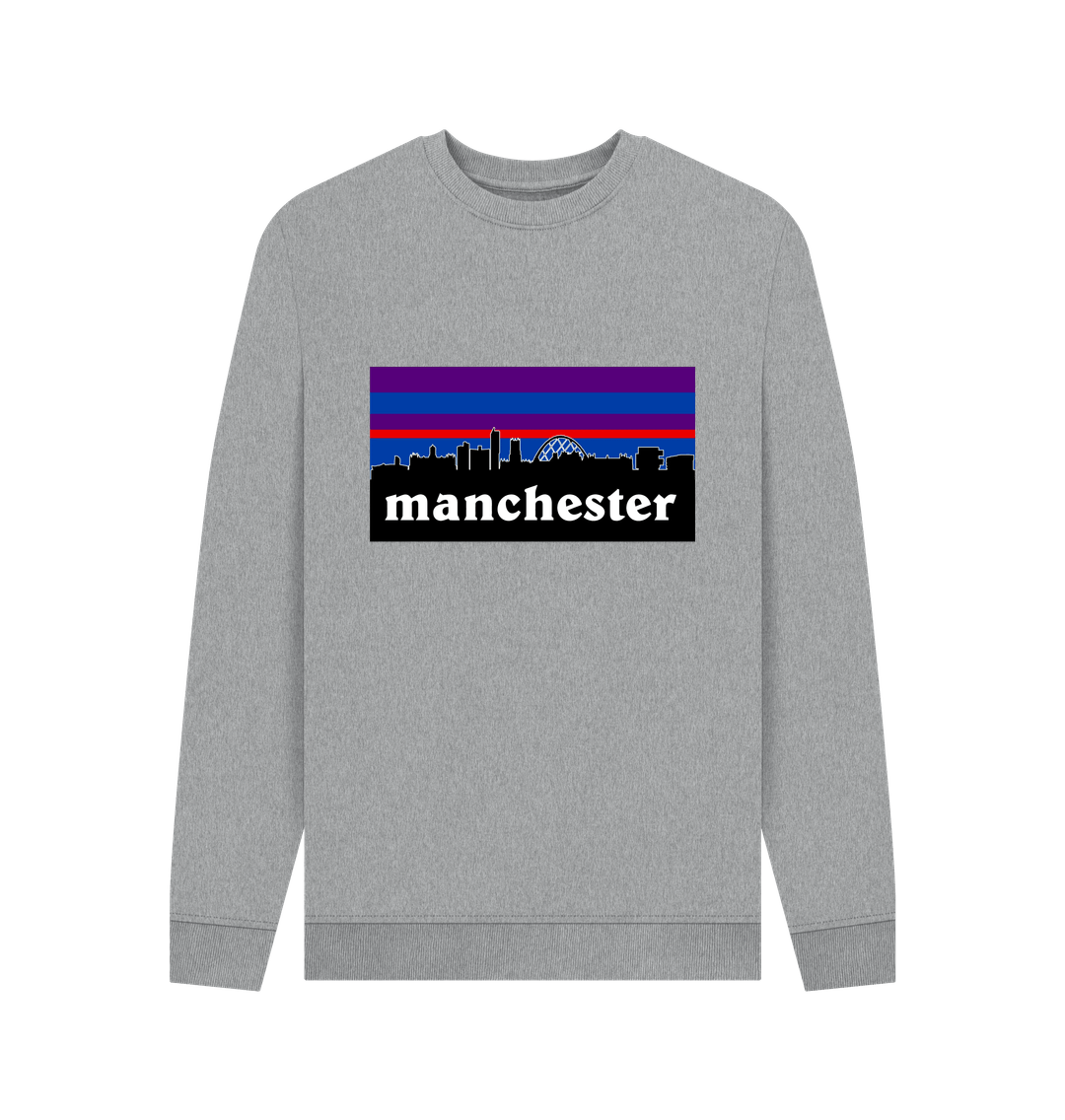 Light Heather Manchester Logo with Iconic Skyline