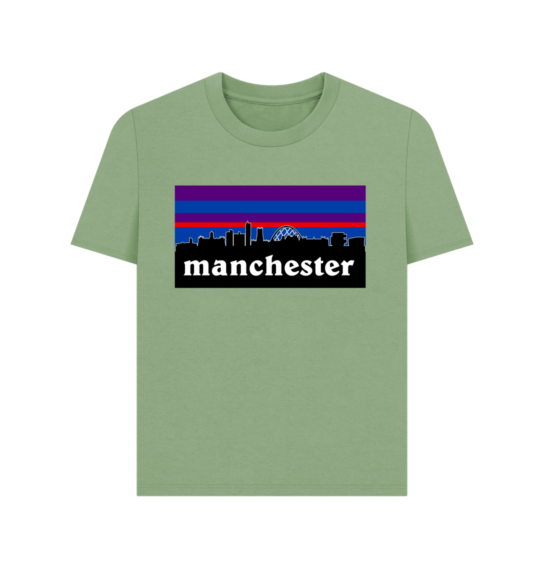 Sage Ladies Manchester Logo and Skyline T-Shirt