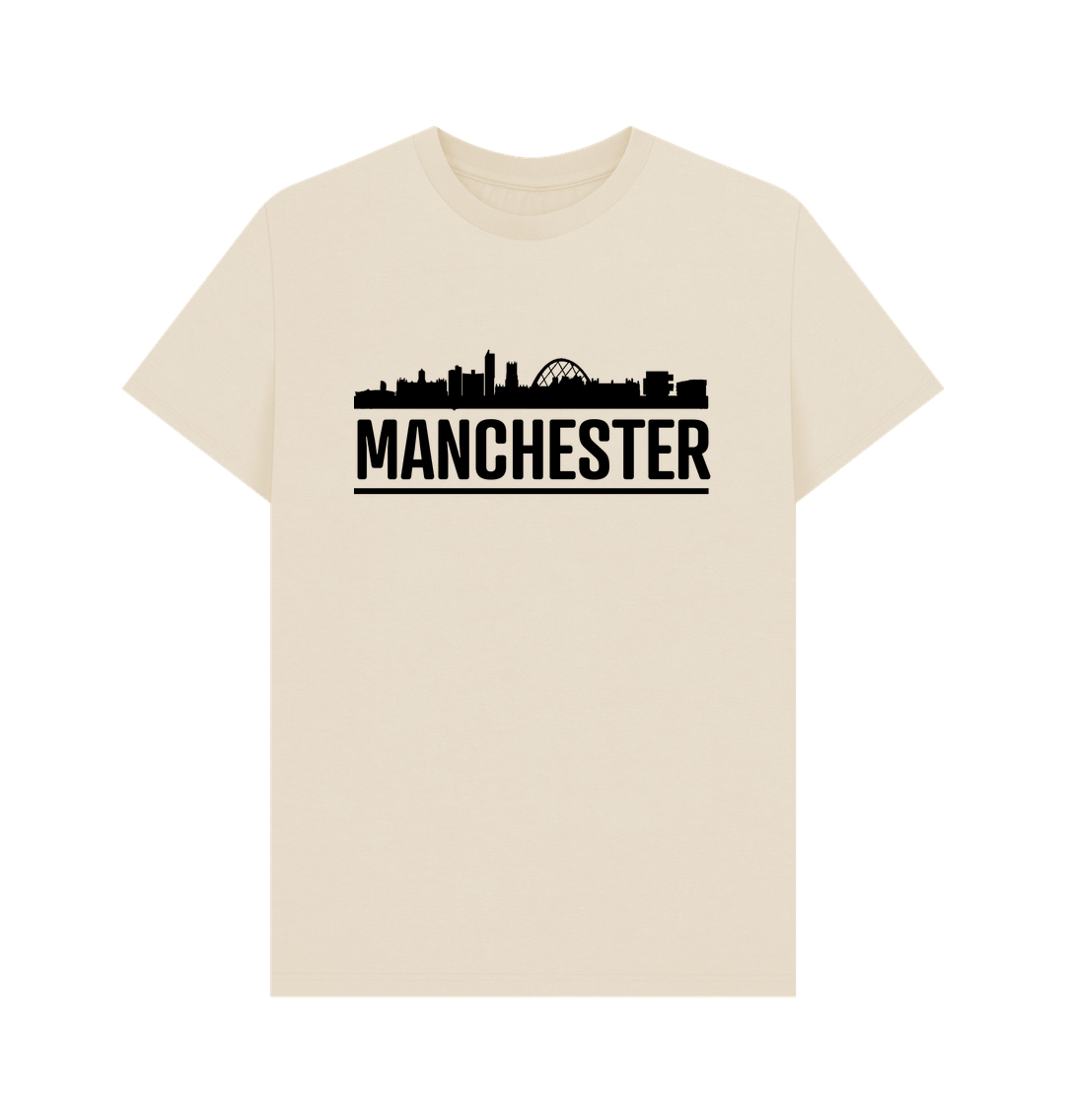 Oat Manchester Skyline Logo Monochrome Print T-Shirt