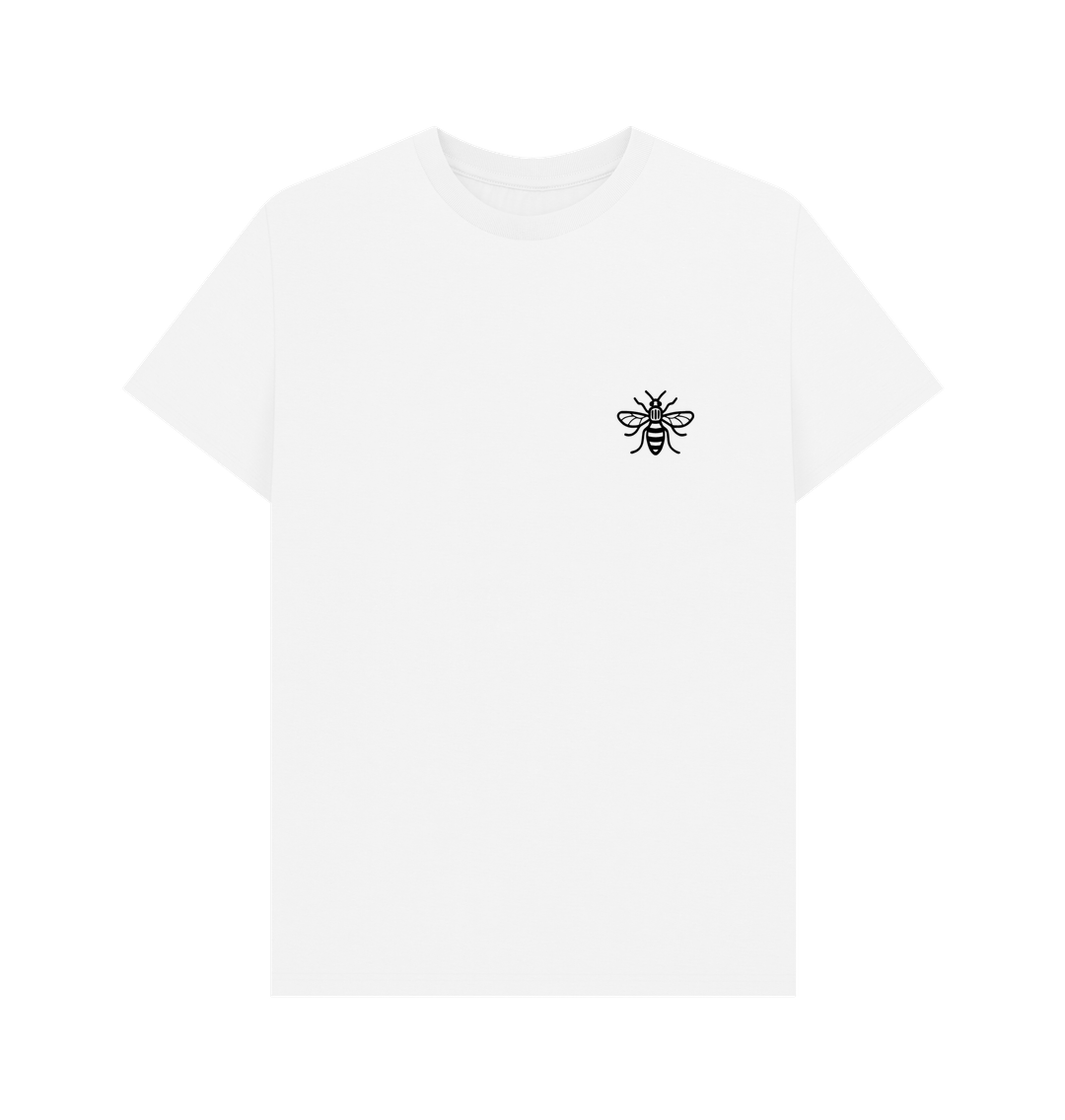 White Manchester Bee Front Logo