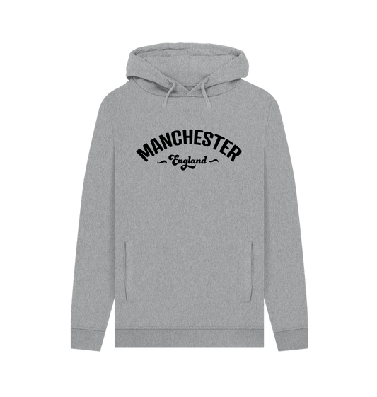 Light Heather Mens Manchester England Mono Logo Pullover Hoodie