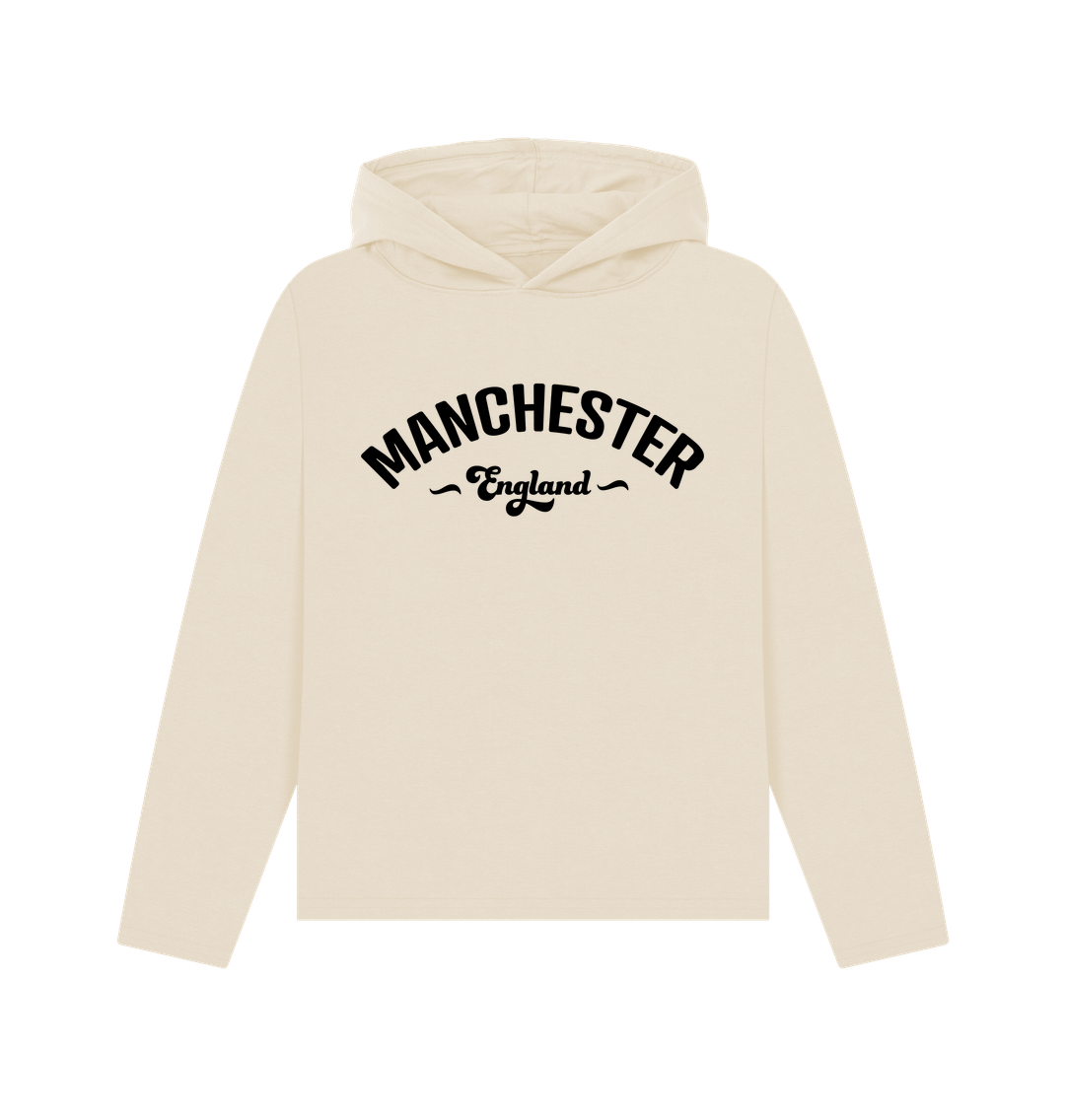 Oat Ladies Manchester England Mono Logo Relaxed Fit Hoodie