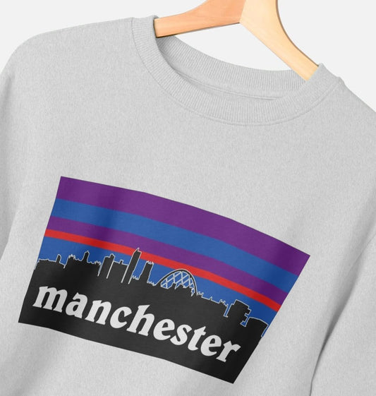 Ladies Manchester Logo and Skyline Crew Neck Sweat