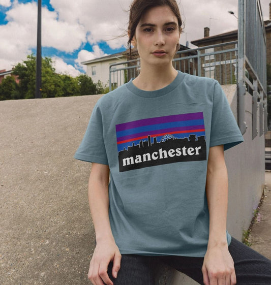 Ladies Manchester Logo and Skyline T-Shirt