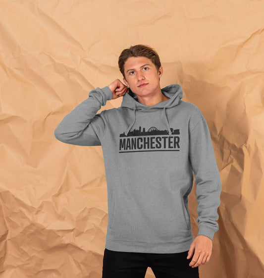 Manchester Skyline Logo Monochrome Print Hoodie